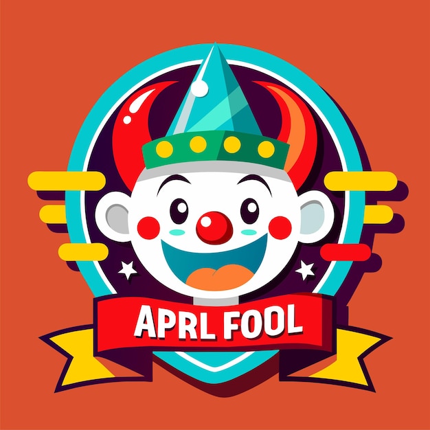 April Fool grappig logo ontwerp