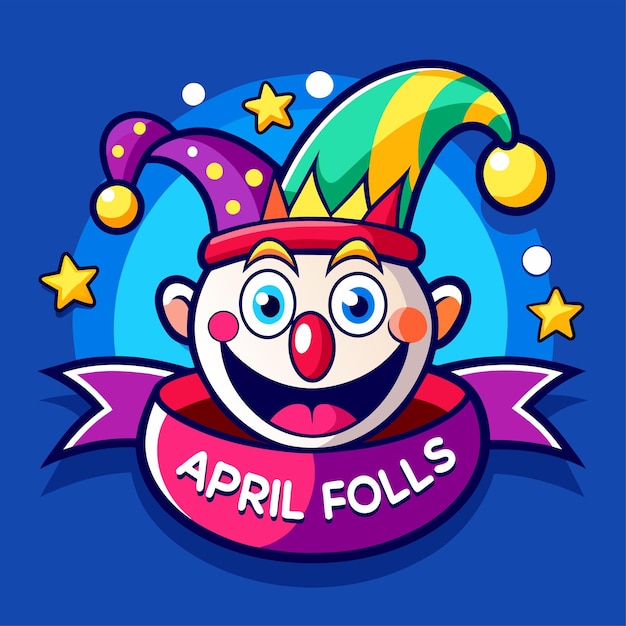 April Fool grappig logo ontwerp