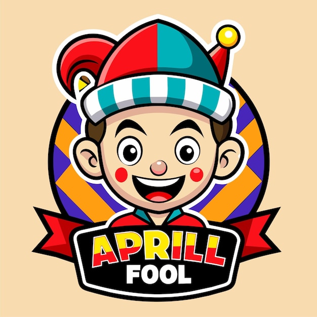 April Fool grappig logo ontwerp