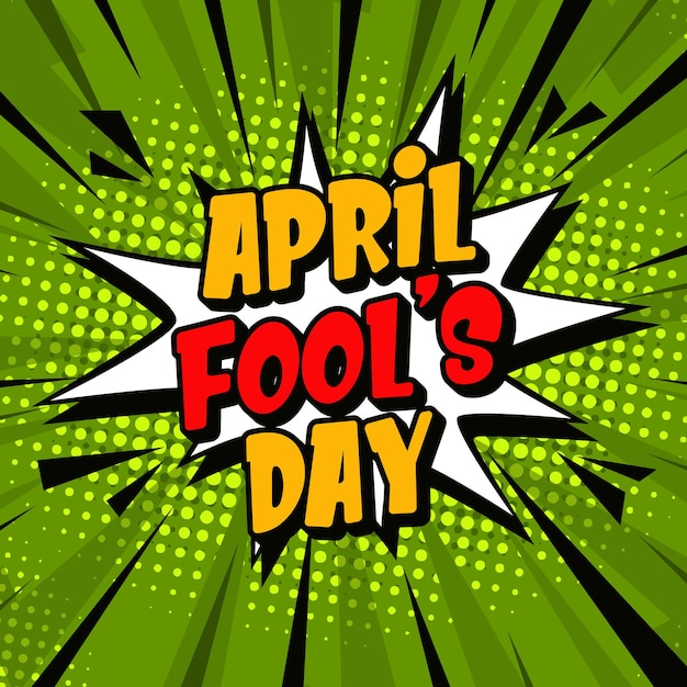 April Fool's Day Design for banner greeting card and poster Hand drawn lettering