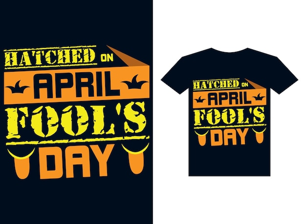 April fool's day typographic t shirt design template