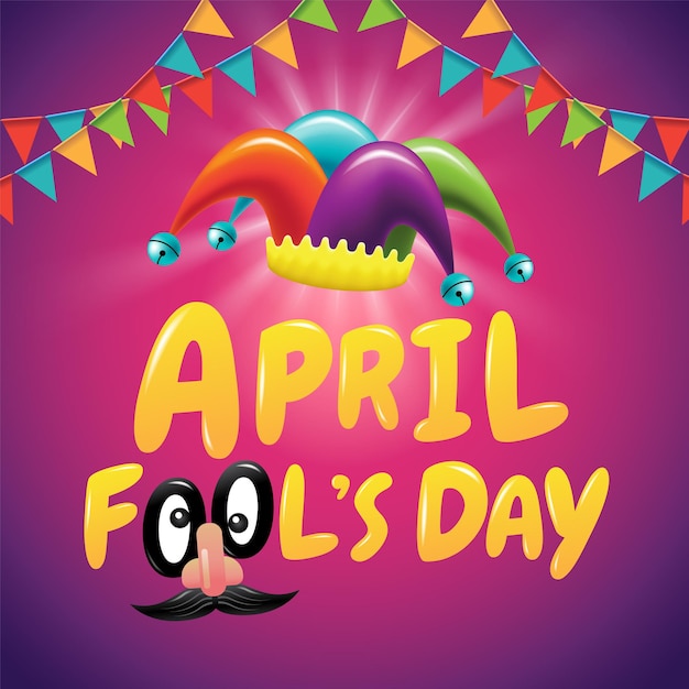 April fool's day, typography, colorful, flat design