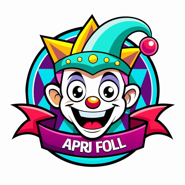 Progettazione del logo vettoriale di april fool