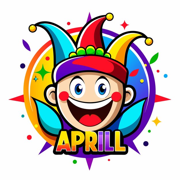 Vector april fool vector logo design