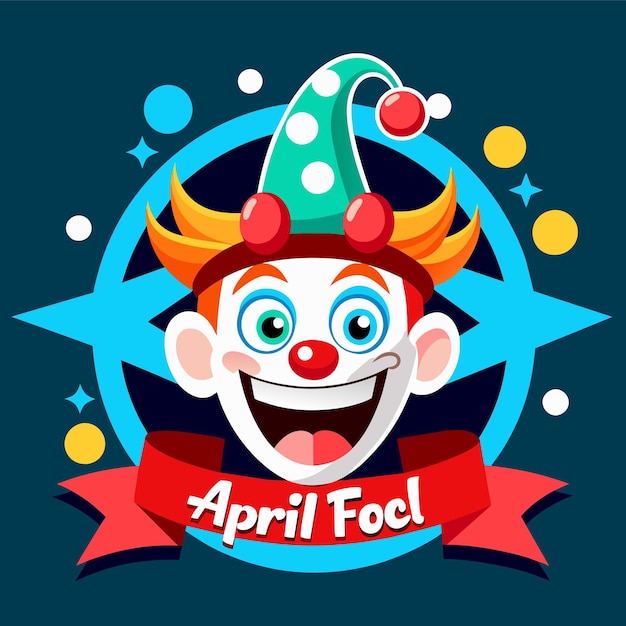 Vector april fool vector logo design