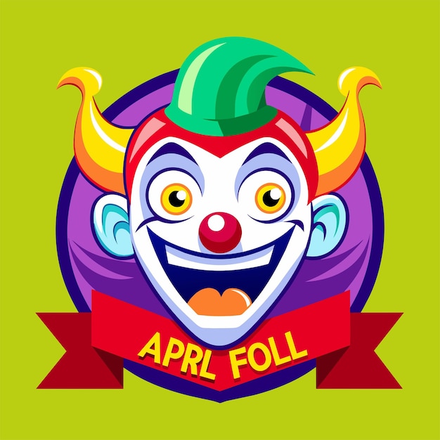 April Fool Vector Logo Ontwerp