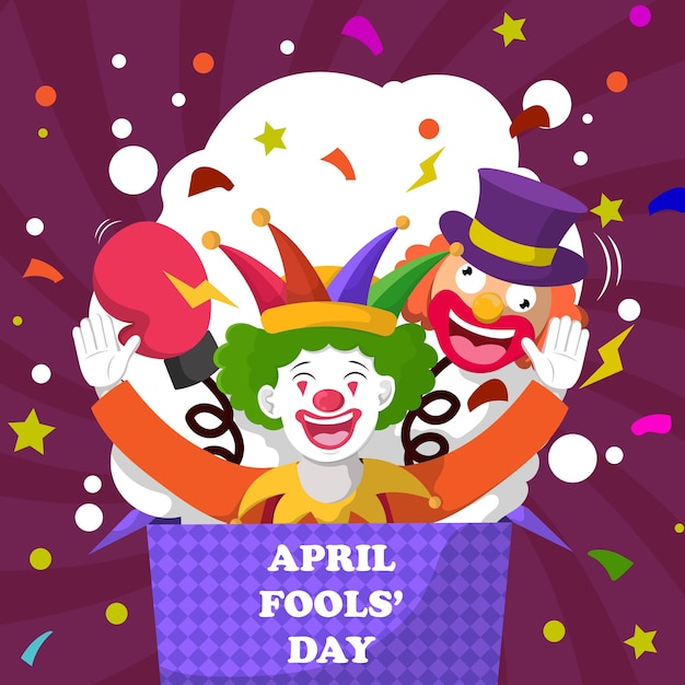 Premium Vector | April fool39s day illustration