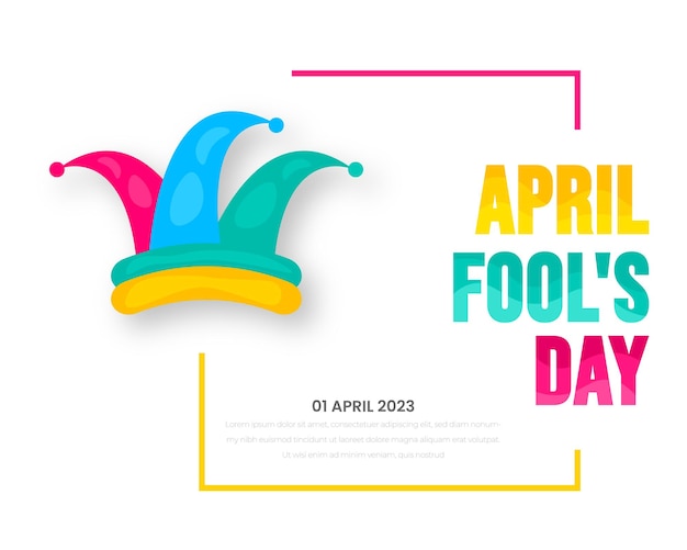 Vector april fools day background or banner design template with funny prank illustration vector