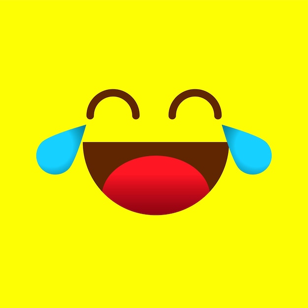 Vector april fools day background funny and crazy face emoji icon