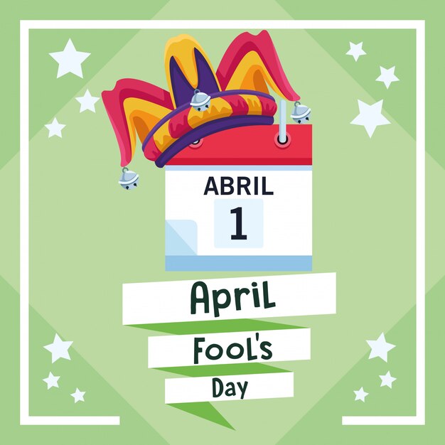 Vector april fools day card