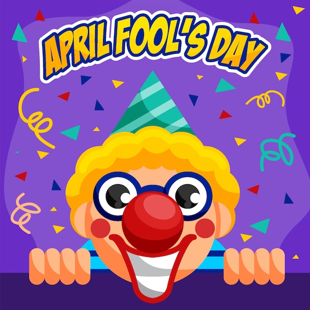 April Fools Day Cartoon Concept
