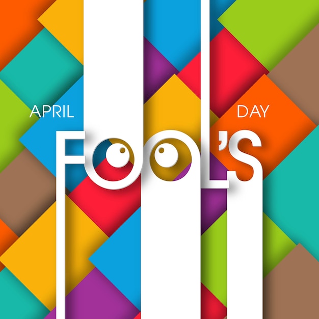 Vector april fools day celebration greeting card design