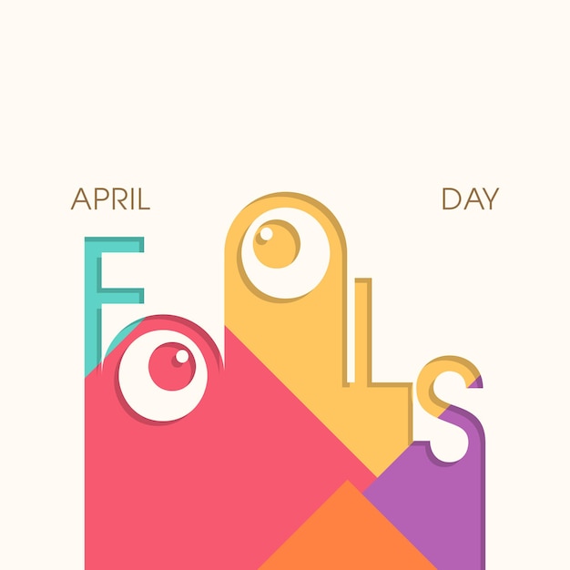 April fools day celebration greeting card design