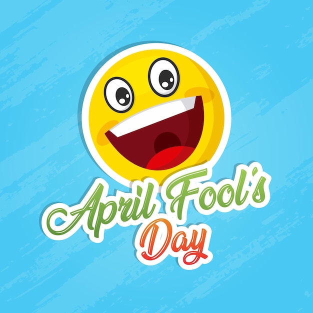 Vettore april fools day saluto celebrazione happy april fools day background design