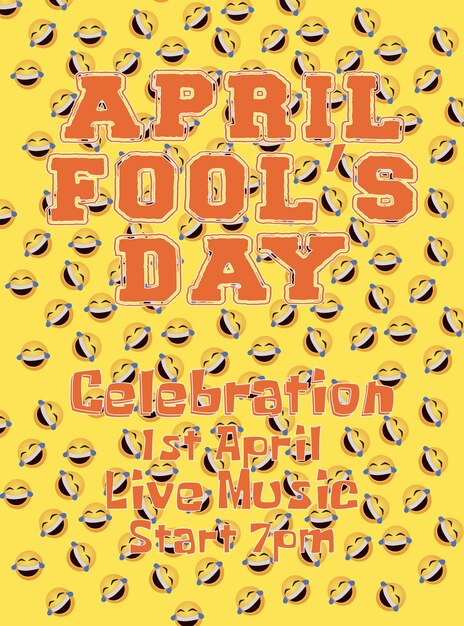 April fools day party flyer poster or social media post design