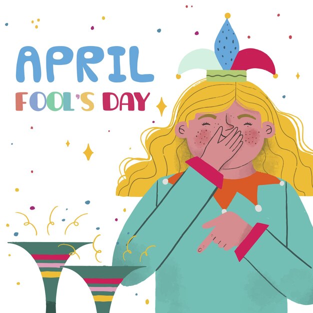 Vector april fools day vector template