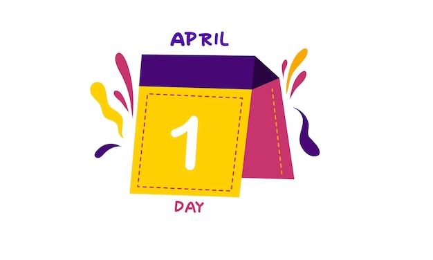 Vector april fools day with funny prank illustration vector background design for april fools day event