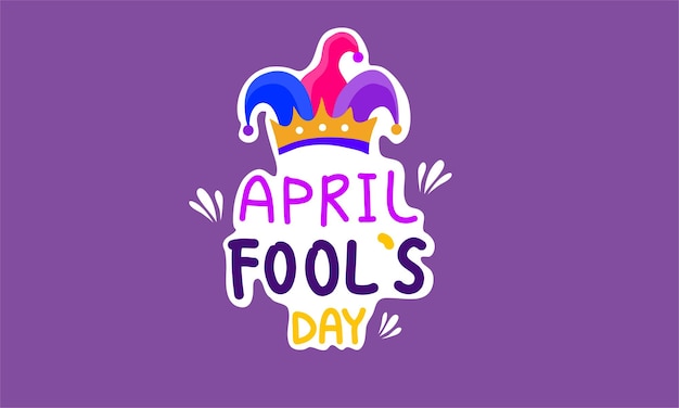 April fools day with funny prank illustration vector background design for april fools day event