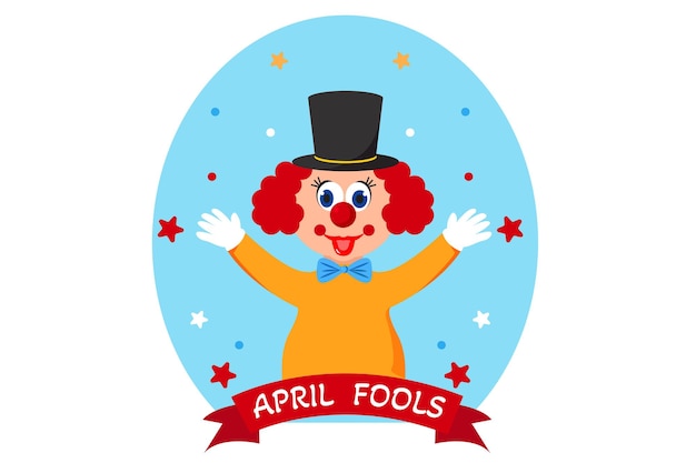 April Fools Flat Design Illustration