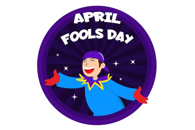 April Fools Flat Design Illustration