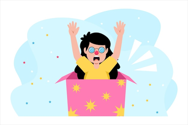 April Fools Flat Illustratieontwerp