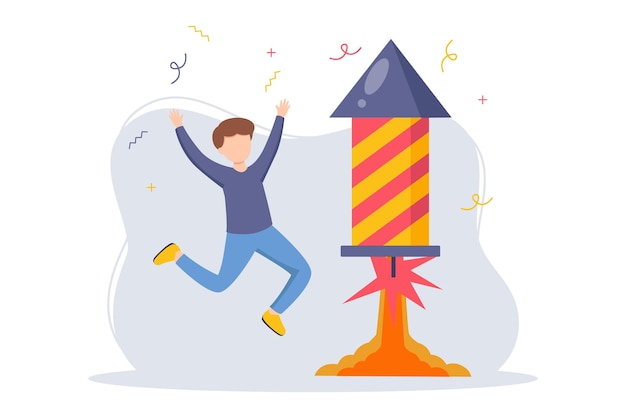 april fools flat illustration design