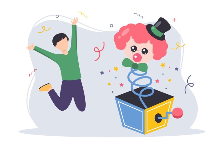 Vector 4월의 어리석은 평평한 일러스트레이션 디자인
