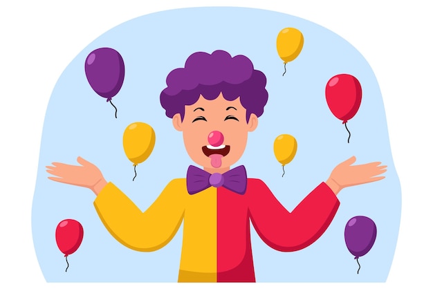 4월의 어리석은 평평한 일러스트레이션 디자인