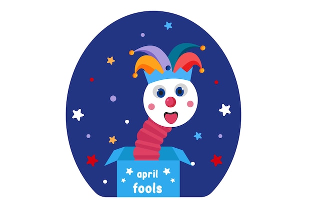 April Fools Flat Ontwerp Illustratie