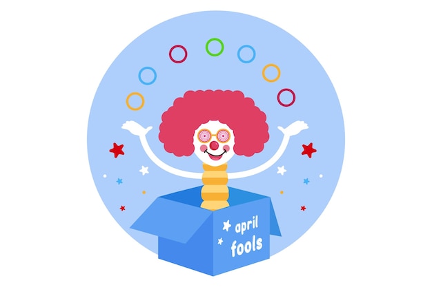 April Fools Flat Ontwerp Illustratie