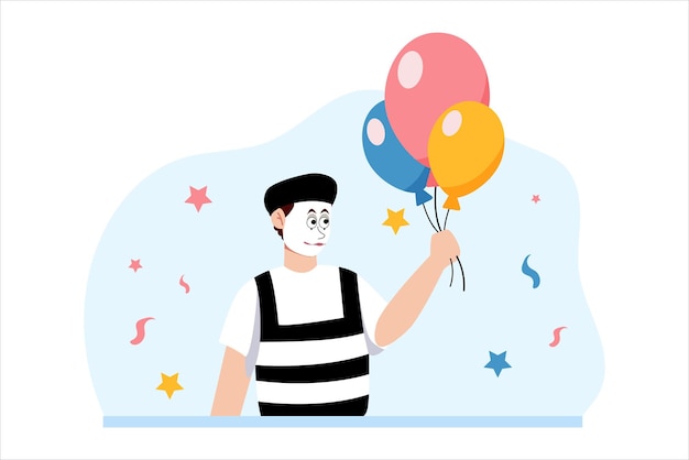 April Fools Flat Ontwerp Illustratie