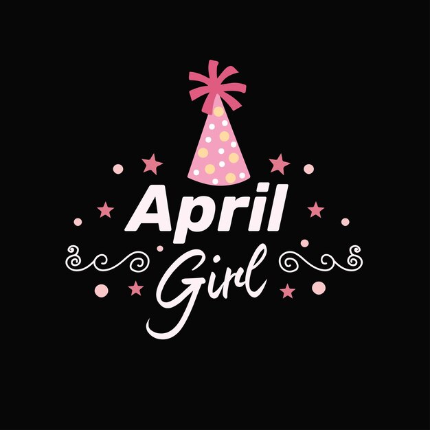 April girl lettering