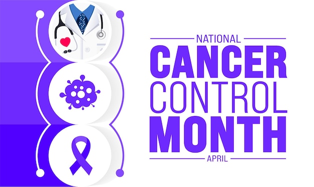 April is National Cancer Control Month background template Holiday concept use to background