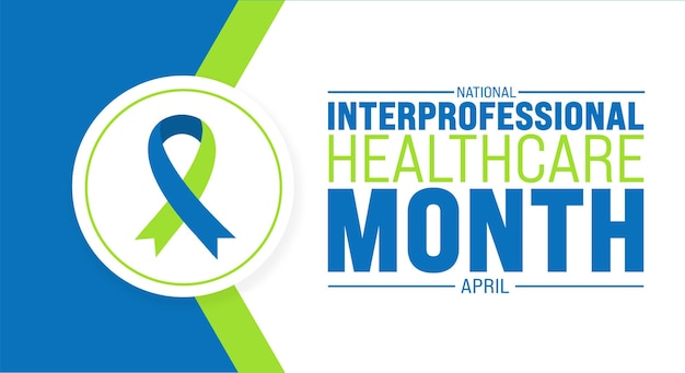 April is National Interprofessional Healthcare Month achtergrond sjabloon Vakantie concept