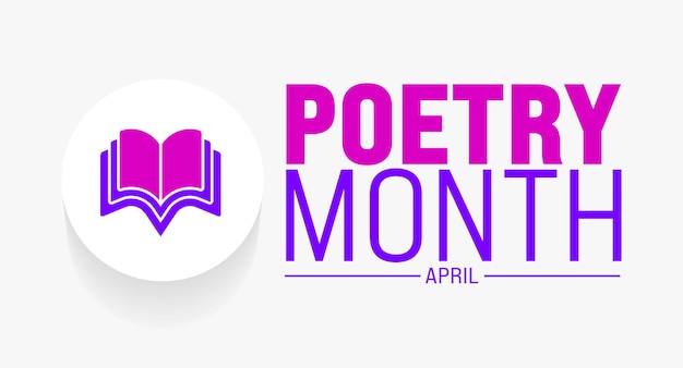 April is National Poetry Month background template Holiday concept use to background banner