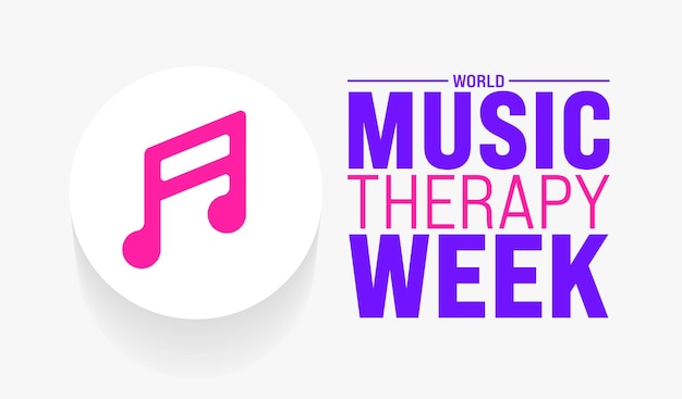 April is World Music Therapy Week background template Holiday concept use to background banner