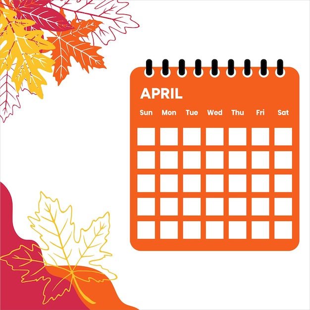 Vector april kalender