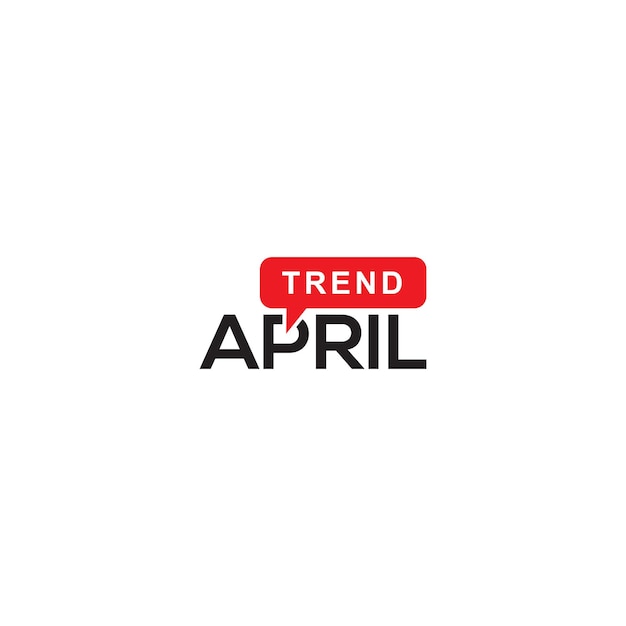 April trend label vector pictogram illustratie