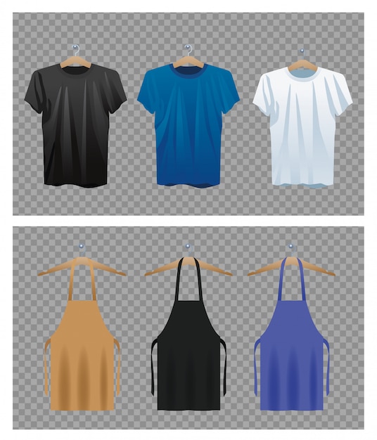 Aprons and shirts sets