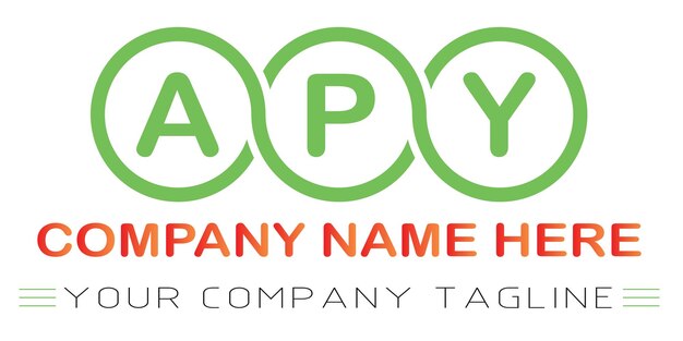 Vector apy letter logo design