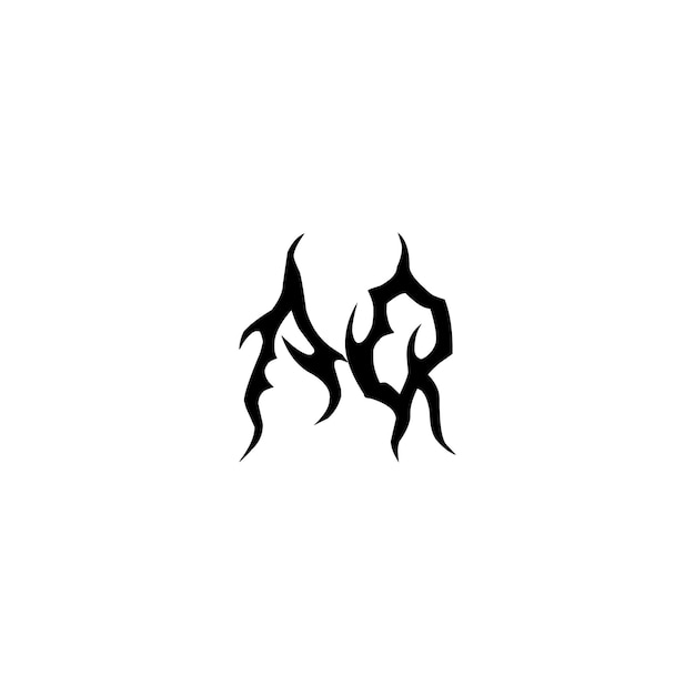 ベクトル モノグラム ロゴデザイン 文字 文字 シンボル 単色 ロゴ 文字 アルファベット シンプル ロゴ