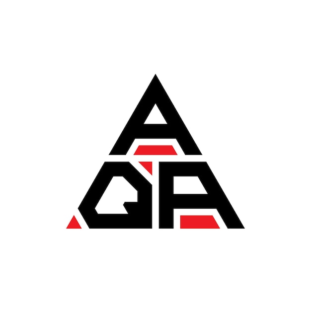 aqa triangle letter logo design with triangle shape aqa triangle logo design monogram aqa triangle vector logo template with red color aqa triangular logo simple elegant and luxurious logo