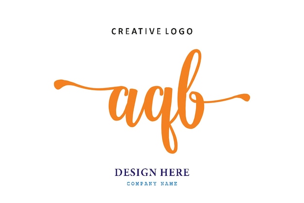 Vettore il logo lettering aqb è semplice, facile da capire e autorevole