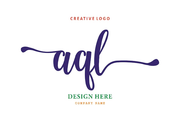 AQL lettering logo is simple easy to understand and authoritative