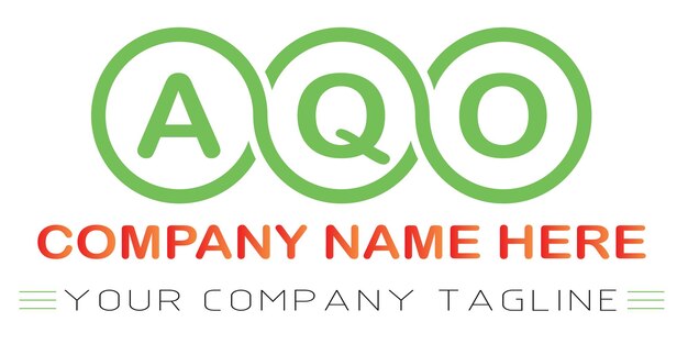 Vector aqo letter logo design