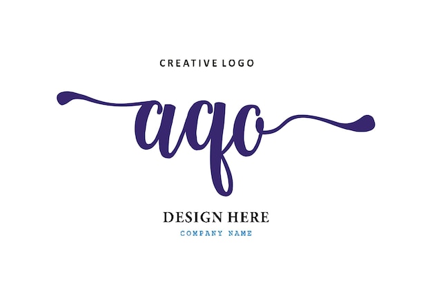 Aqo lettering logo is simple easy to understand and authoritative