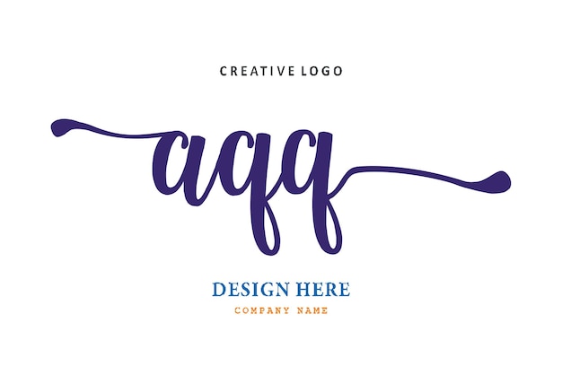 Vector aqq lettering logo is simple easy to understand and authoritative