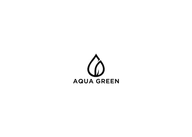 Aqua groen logo ontwerp vectorillustratie