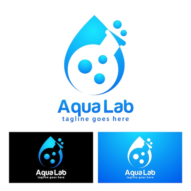 Aqua Lab logo design template