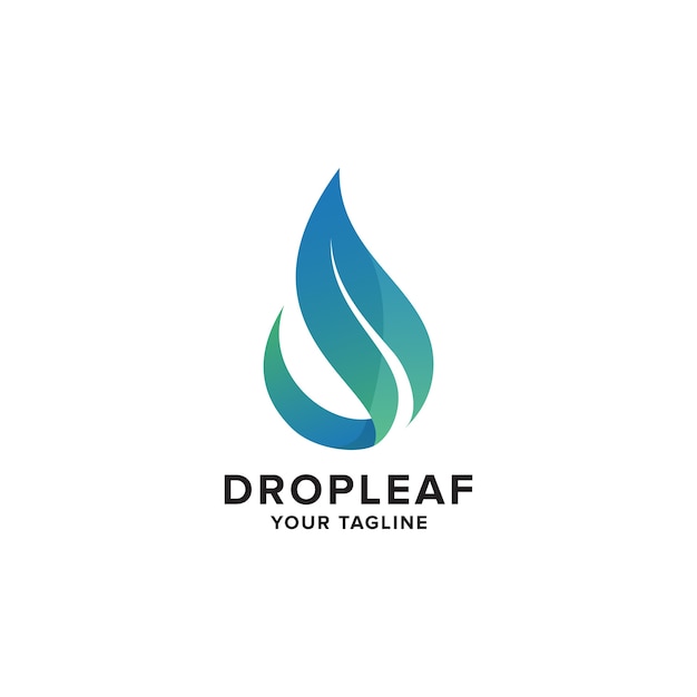 Aqua Leaf Logo template